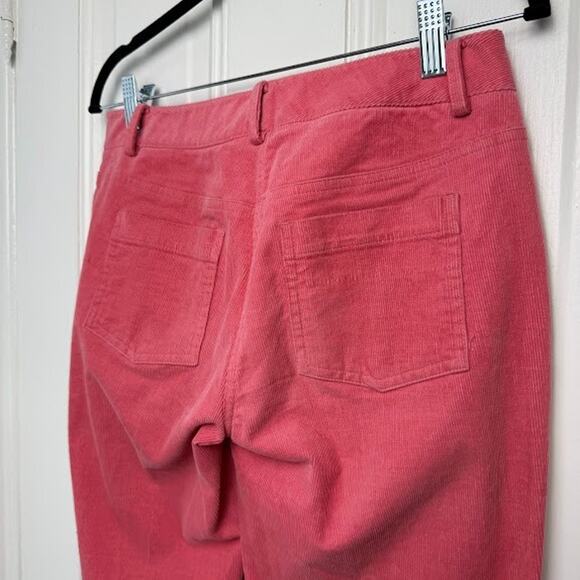 Brooks Brothers Lucia Pants Womens 4 Pink Corduroy Straight Leg Zip Fly Low Rise - Picture 7 of 9